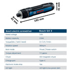 Bosch GO 3 Electric Screwdriver Set 3.6V 5Nm Cordless Mini Hand Drill Rechargeable Screw Driver Bosch Multi-Function Power Tool