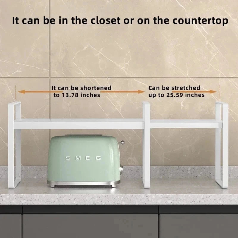 Layered Expandable Kitchen Storage Shelf Multi Level Cabinet Organizer for Seasoning Dish Arrangement Home Daily Use