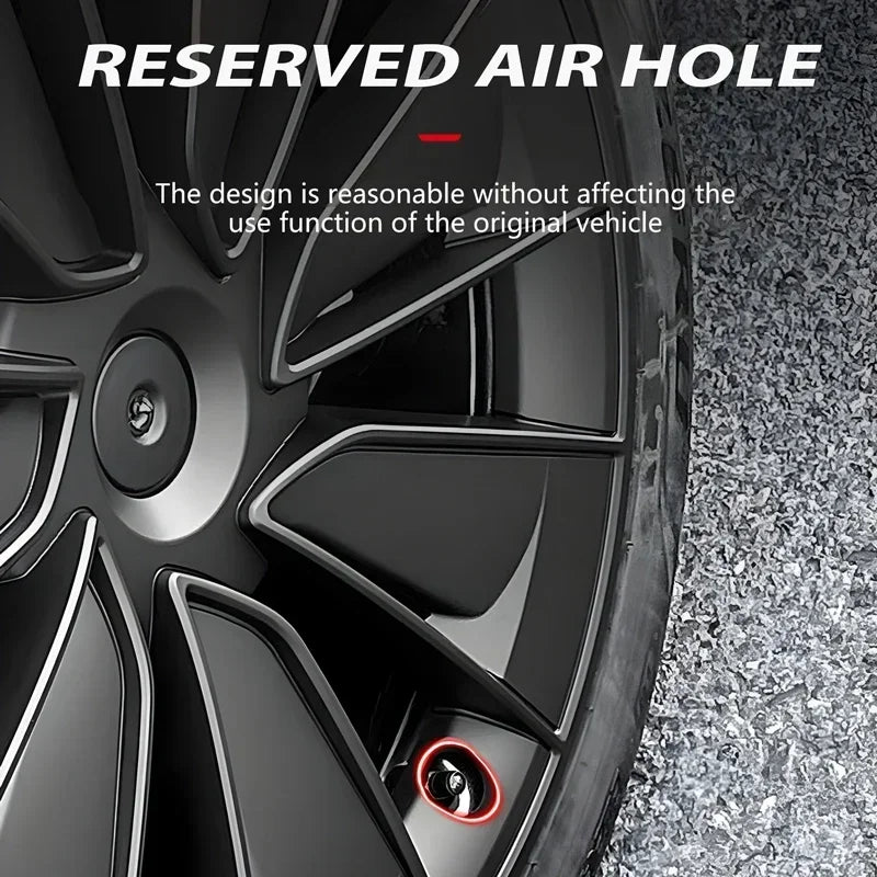 4PCS Hub Cap for Tesla Model Y 19 Inch New Car Wheel Cover Replacement Performance Automobile Full Rim Car Accessories 2018-2024