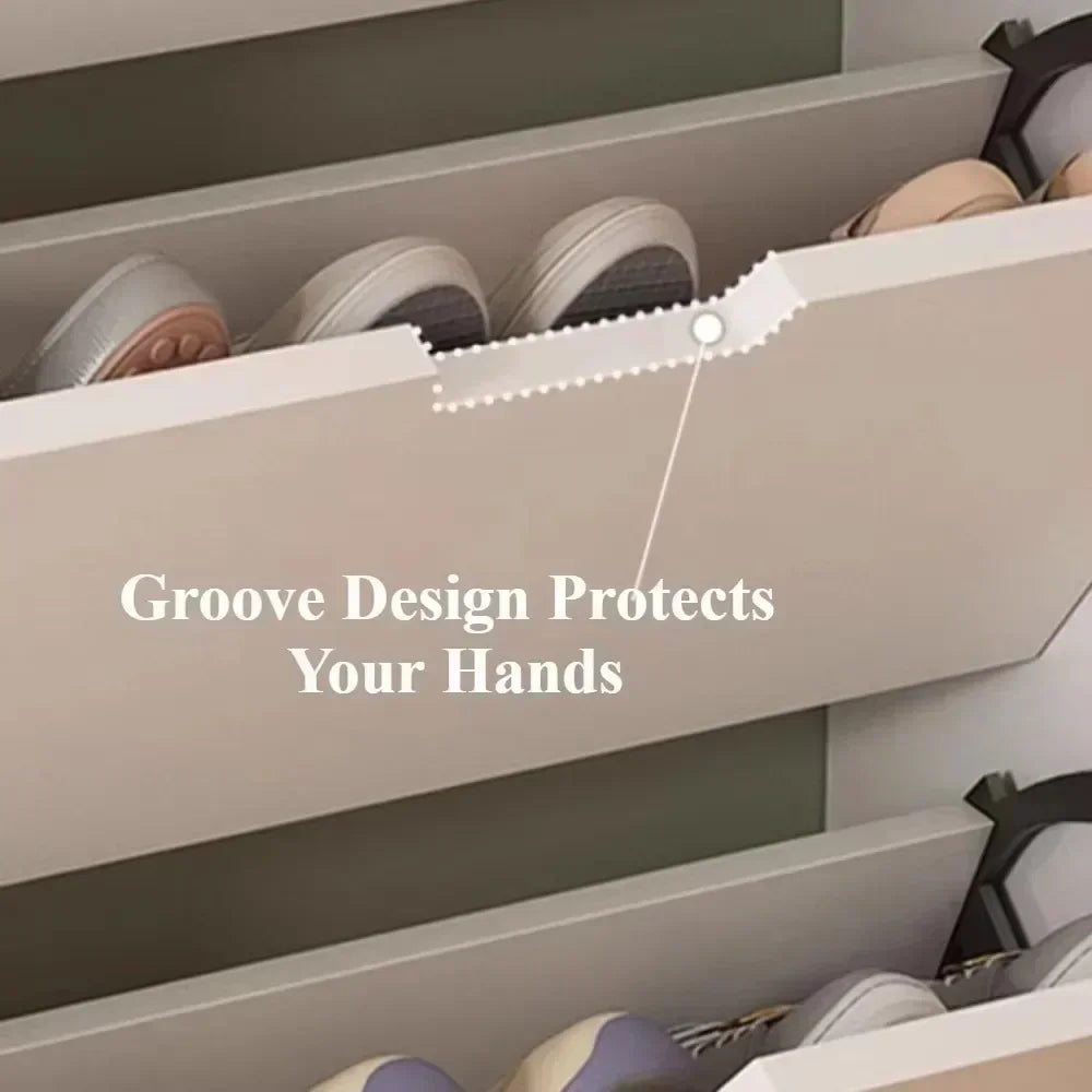 Simple Flip Bucket Shoe Cabinet Entrance Ultra-thin Shoe Cabinet Large Capacity Simple Storage Rack Indoor Shoe Storage Cabinet
