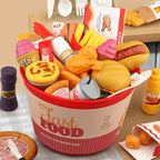 Children Pretend Play Kitchen Toys Sets Simulation Bread Burger Pizza Cooking Game Play House Party Activities Games Girl Toys