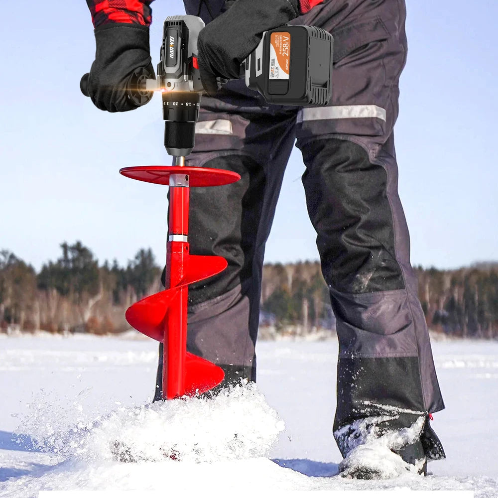 Brushless Cordless Impact Drill NANWEI Cordless 21v 13mm Ice Drill Power Tool 150NM High Torque