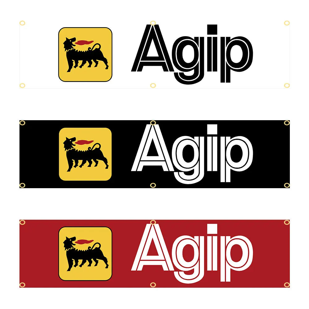 60x240cm Agips Oil Flag Banner Tapestry Polyester Printed Flag Garage or Outdoor For Decoration