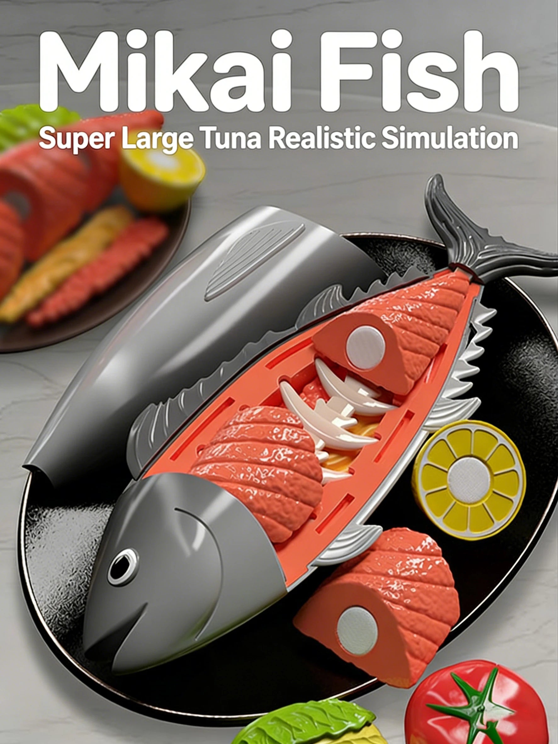 Kids Kitchen Toy Set Simulated Big Size Lobster Crab Fish Chicken Fun Cutting Food DIY Assembly Model Accessories Birthday Gifts