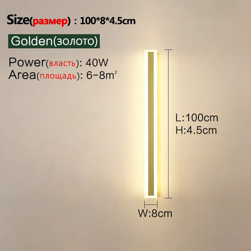 Outdoor LED Wall Lamp - Long, IP65 Waterproof, for Garden, Balcony, Entrance, Staircase | AlluCanFind