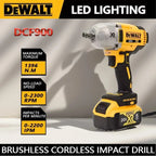 DEWALT DCF900 kit 1/2 inch brushless cordless high torque impact wrench, 1396N. M, power tool DEWALT 20V battery charger