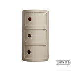 Nightstands Modular Bedside Table Round Large-capacity Storage Bedside Small Cabinet Bedroom Simple Storage Narrow Side Cabinet