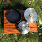 Leaftour Stainless Steel Camping Cookware Set Kettle Pot Pan - Outdoor Cooking Essentials for 2-3 Person