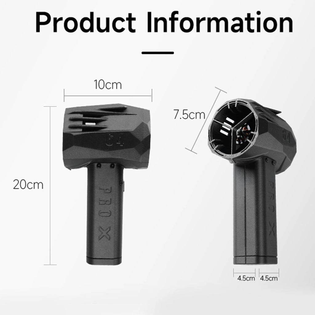 Electric Air Blower 1500g Thrust 64mm Brushless Motor Electric Air Duster 60W Charging Stepless Speed Regulation for Cleaning