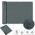 Balcony Privacy Screen Cover Fence Patio Waterproof Shade Cloth 95% UV Protection Shield Deck Shade Sail Garden Porch Pool Decor