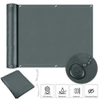 Balcony Privacy Screen Cover Fence Patio Waterproof Shade Cloth 95% UV Protection Shield Deck Shade Sail Garden Porch Pool Decor
