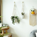 Handmade Macrame Plant Hanger Basket Flower Pot Balcony Hanging Decoration Knotted Lifting Rope Bohemian Style Home Garden Decor