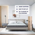 Good Nite 4FT6 Double Mattress - Cloud Memory Foam with Responsive Springs, Medium Firm Feel & Airflow Cover for Couples