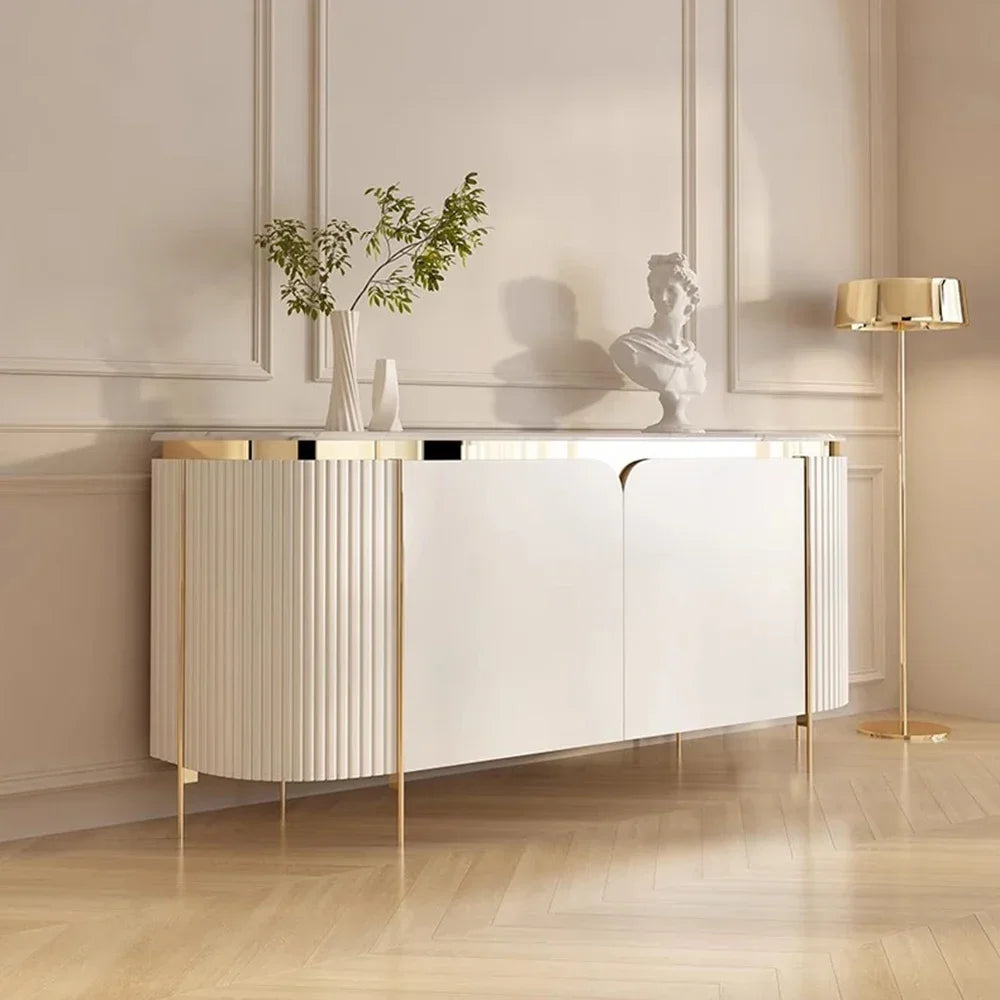 Multifunctional storage dining side cabinet Italian simple exquisite living room cabinet high foot design home furniture