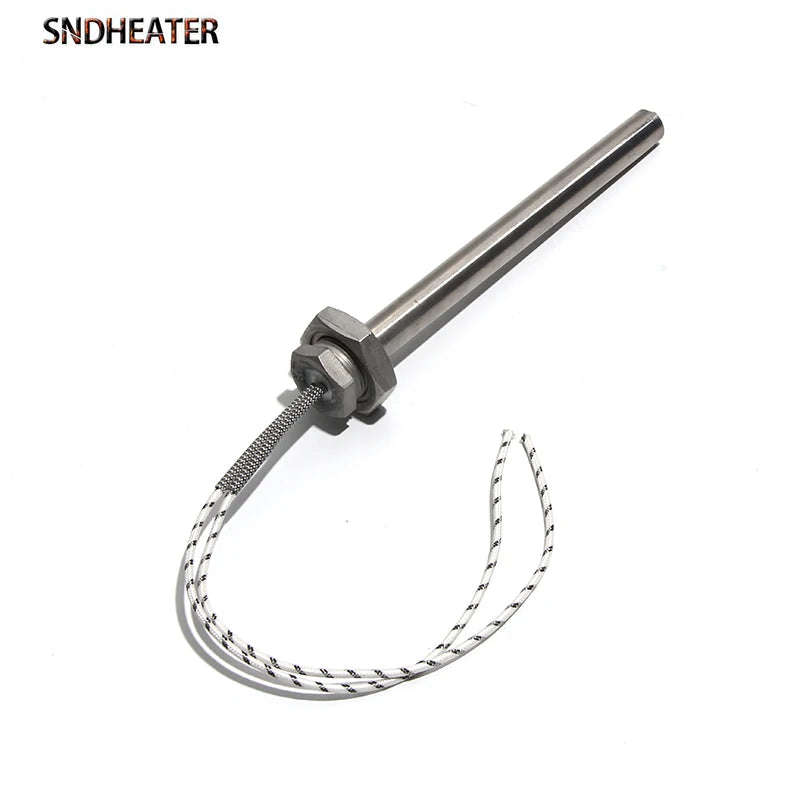 SNDHEATER 12V 24V 36V M16 Thread Cartridge Heating Element with Nut 12x100MM 50W/100W/200W Low Voltage Heater Rod for Water Tank