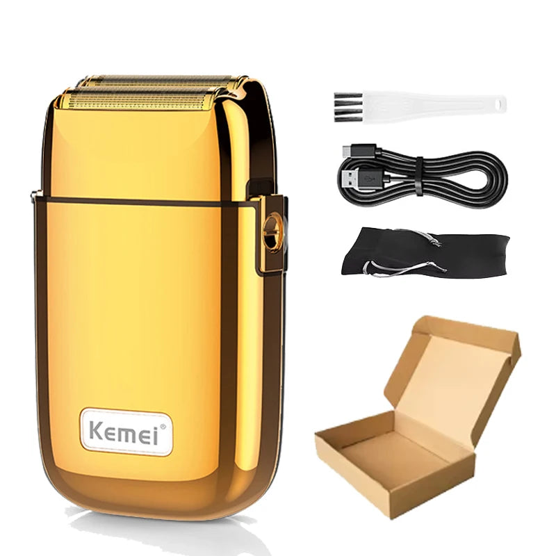 Kemei Tx1 Rechargeable Metal Housing Electric Shaver For Men Hair Beard Electric Razor Bald Head Shaving Machine Barber Tool