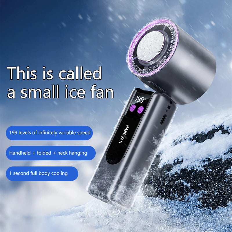 Xiaomi 199 Gear 29000 RPM Foldable Ice Cold Fan Semiconductor Mini Tur