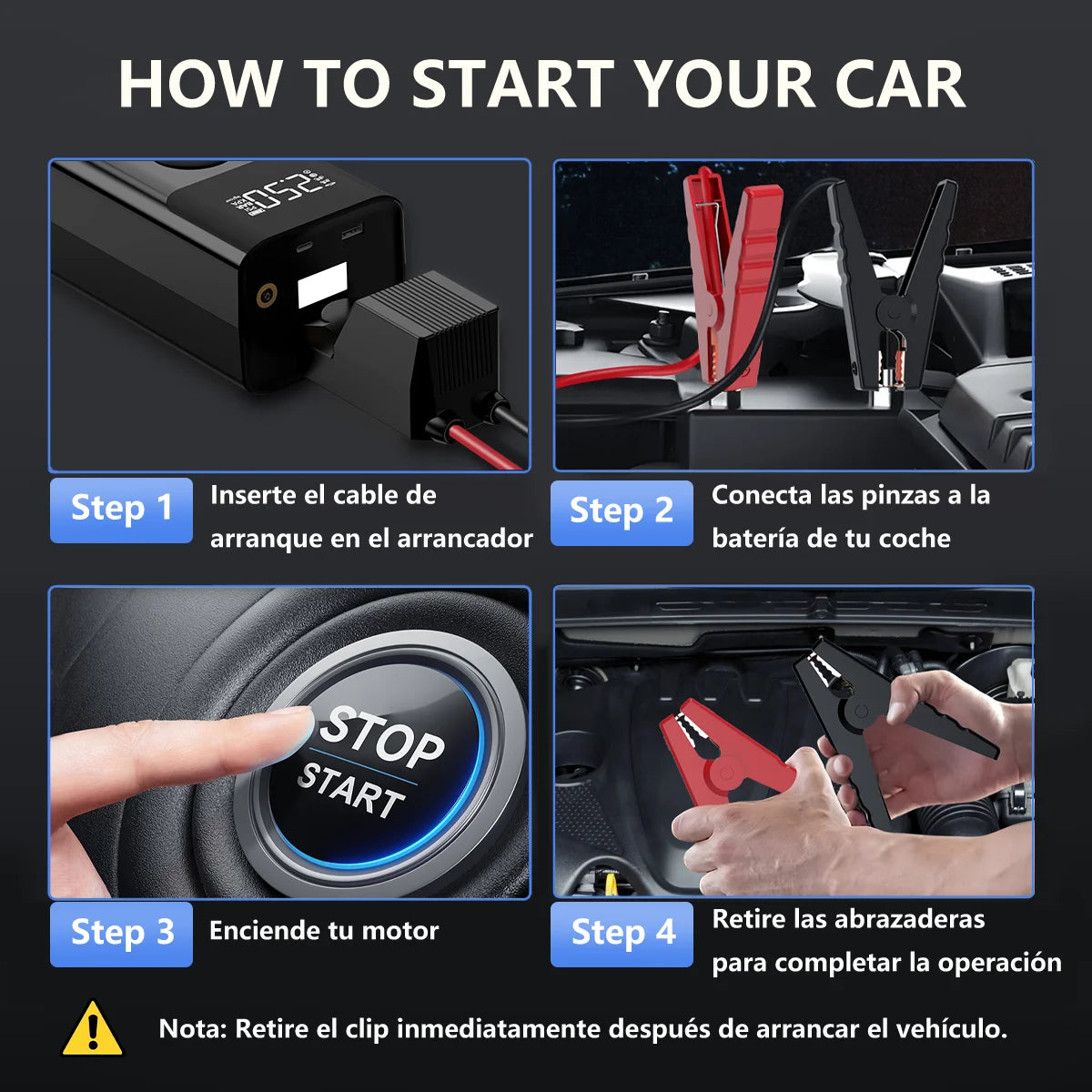 Car Jump Starter 4000A/7000A 15800mAh/26800mAh Car Battery Auto Battery Booster Starting Device for Petrol Diesel Powerbank