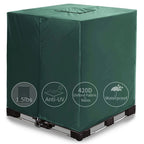 IBC Tote cover 330 gallon zipper 210D&420D heavy sunscreen material 1000L outdoor garden water tank protection cover