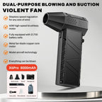 X6 Upgrade Violent Fan 400000RPM Powerful Air Blower Vacuum Dust Cleaner Type-C Charging Strong Winds Brushless Turbo Jet Blower