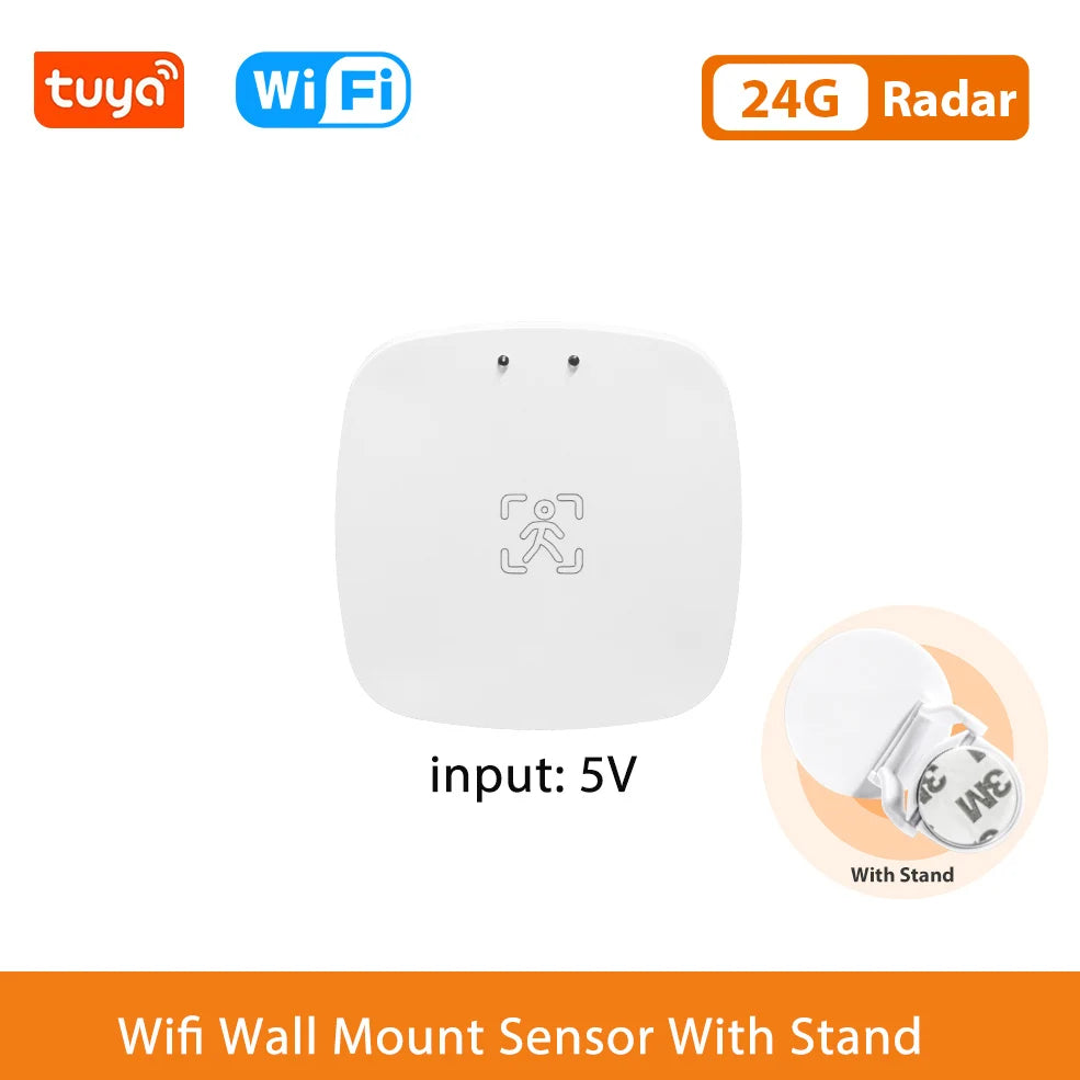 Smart Life Zigbee Human Presence Detector Tuya Wifi MmWave Radar Pir Montion Sensor With Luminance Detection For Smart Home