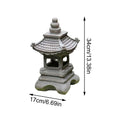 Pagoda Statues Outdoor Solar Powered Statue Japanese Garden Decor Outdoor Zen Garden Lantern Flickering LED Garden Light