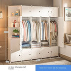 Simple Wardrobe Clothes Folding Cabinets Dressers Cube Storage Locker Plastic Collapsible Dustproof Home Bedroom Furniture