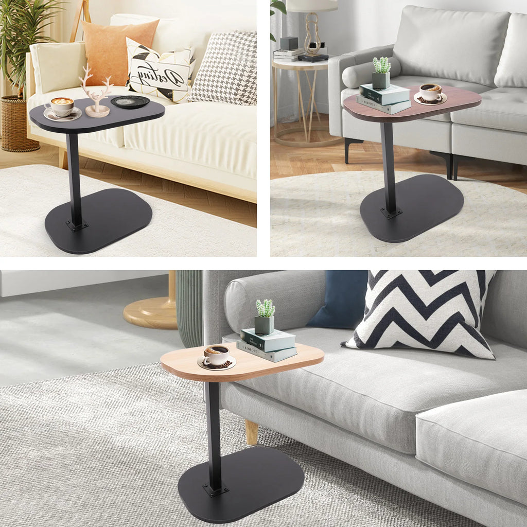 C-shaped Side Table, Small Coffee Table, Height Adjustable Side Table