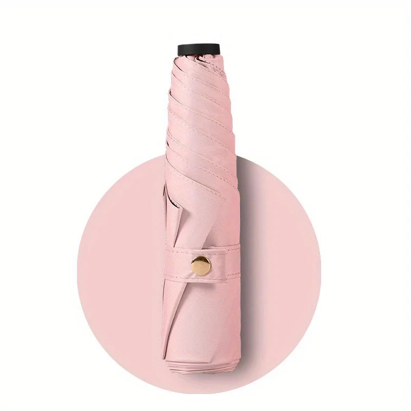 UPF50+ Umbrella Carbon Fiber Sun UV Protection Portable Umbrella Vinyl Folding Rain Parasol Pocket Pencil Umbrella