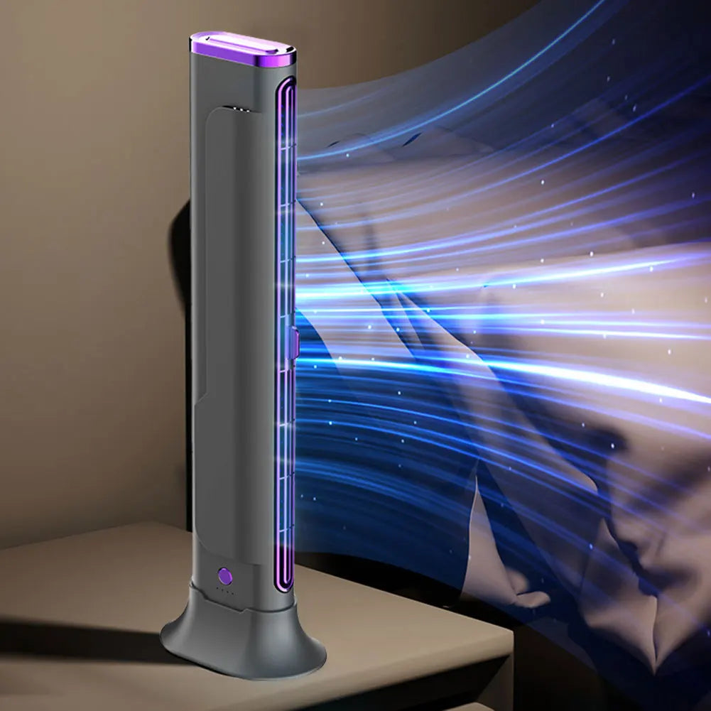 Bladeless Fan Adjustable Vents Air Condition Fan 3 Speed Quiet Desktop