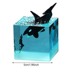 Whale Diver Ocean Decoration with Light Decorative Marine Whale Decor Beluga Killer Whale Megalodon Home Room Decor