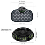 Car Dashboard Mat with Parking Number Plate Car Dash Grip Pad Anti-Shake Rotating Car Phone Holder Anti-Slip Car Accessories