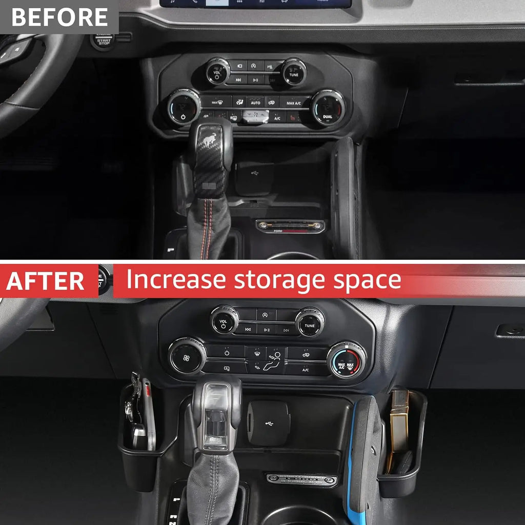 Center Console Organizer Tray For Ford Bronco 2/4 Door Gear Shift Storage Box Additional Interior Storage Accessories