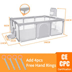 PANGDUBE Baby Playground Playpen for Baby and Toddlers Thicken Steel Pipes & Cloth Baby Fence Play Park Baby Activity Fence
