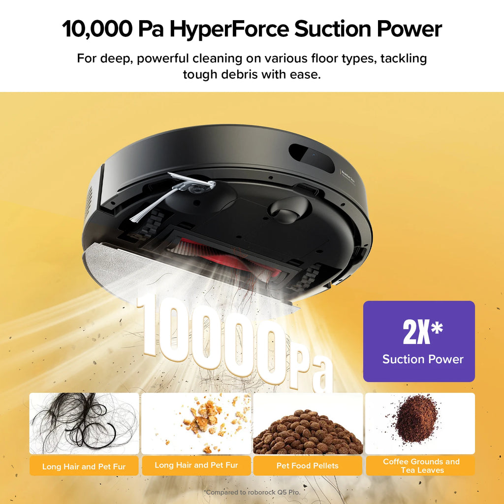 roborock Q7 TF+ Robot Vacuum Mop 10000Pa Suction Dual Anti-Tangle System for Pet Hair Carpet 7 Weeks Self-Emptying  Navigation