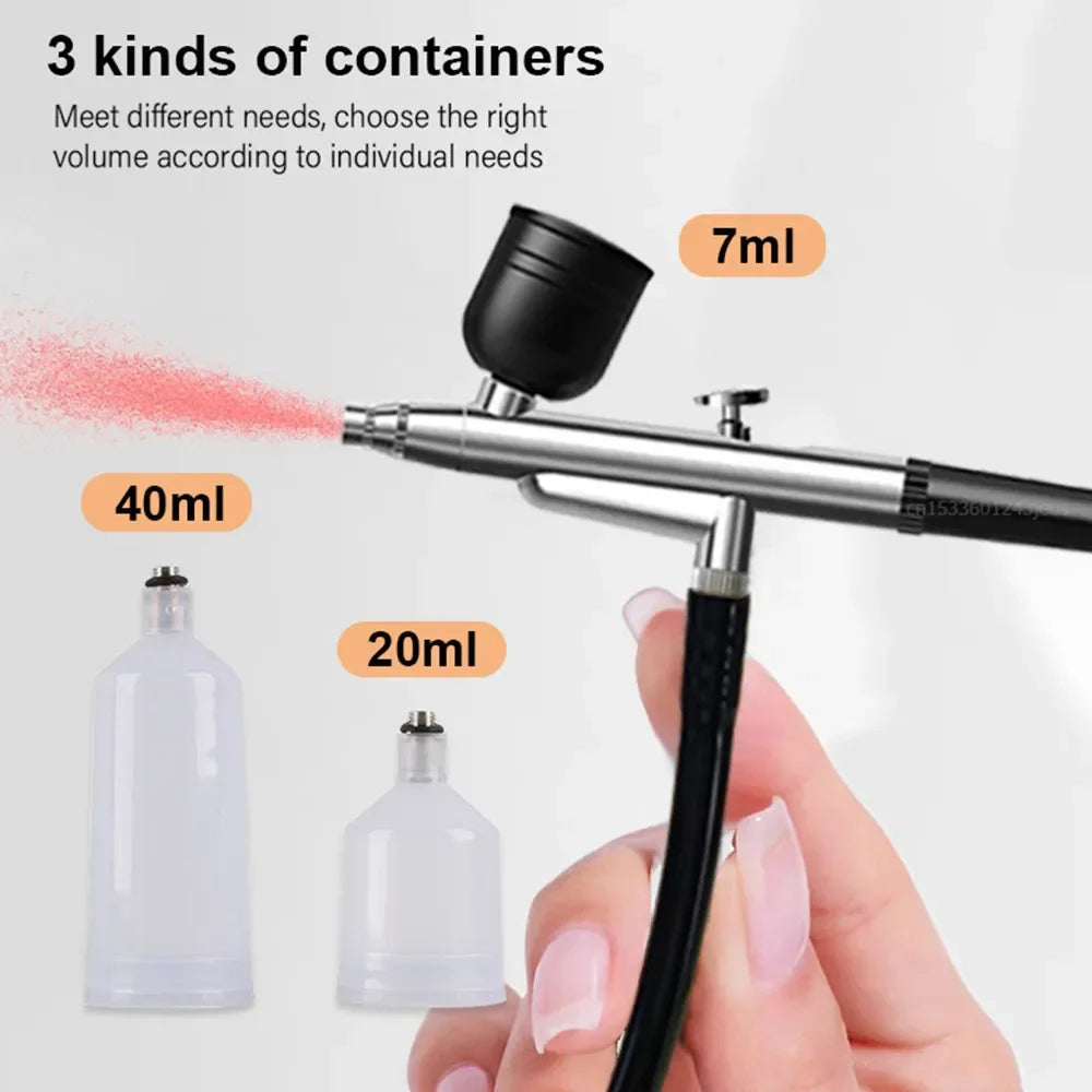 Airbrush Nail With Compressor Portable Air Brush Nails Compressor For Nail Art Paint Model Painting Crafts Wireless Spray Gun