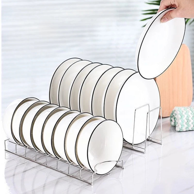 Household Kitchen Stainless Steel Bowl And Dish Drain Storage Rack, Kitchen Cabinet Drain Bowl Rack, Bowl And Dish Storage Rack