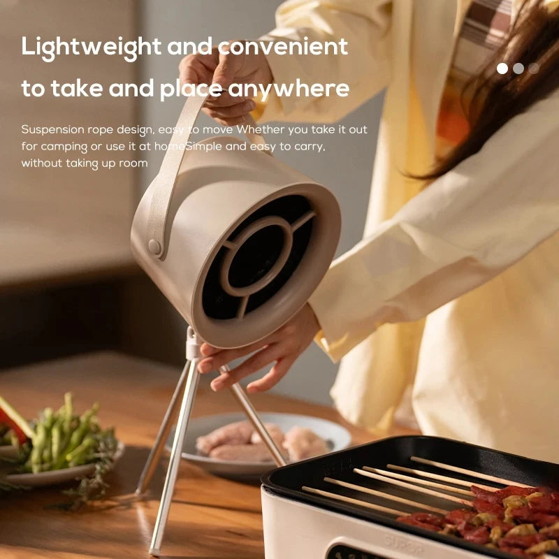 Portable Mini Kitchen Hood – USB Exhaust Fan, Desktop Range Hood, Strong Suction, Ideal for BBQ & Small Spaces
