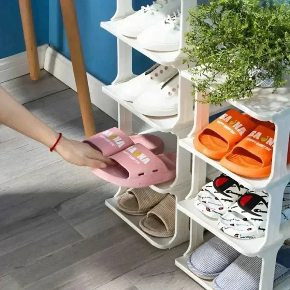 Shoes Organizer Shoe Racks Space-saving Wall Corner Stackable Narrow Shoes Storage Rack Storage Cabinet Shoe Shelves Furniture