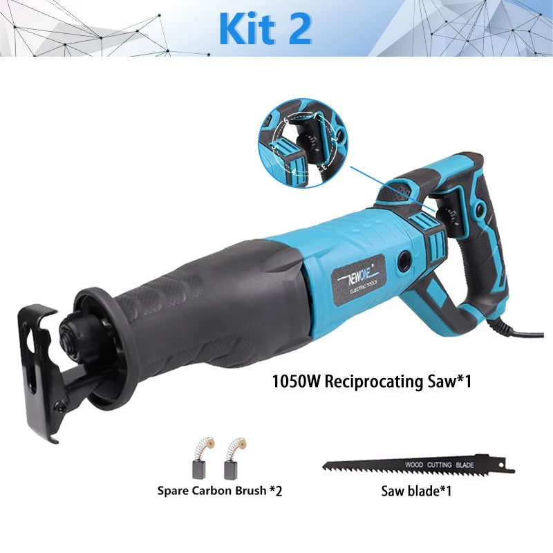 900W/1050W/1200W Electric Reciprocating Saw With Adapter Blades DIY AC Electric Saw For Wood Metal Plasitic Cutting