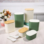 Wooden Efficient Pantry Storage And Lid Food Storage Jar - Sealed Kitchen Organizer Container With Lid For Organization