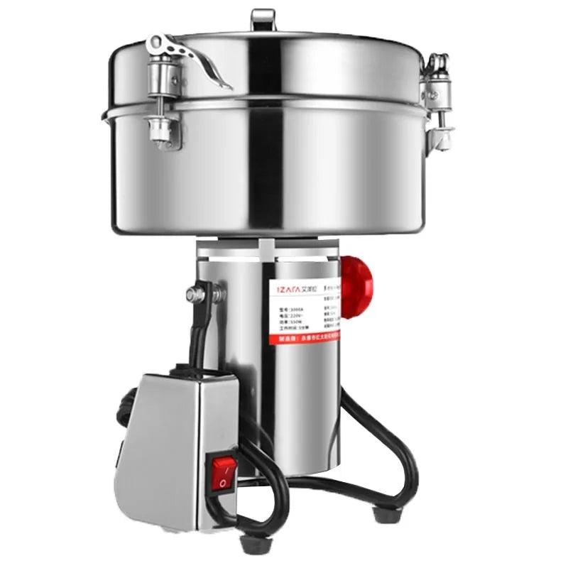4500G Commercial Grain Grinder High Speed 4500W Cereals Medicinal Materials Spices Powder Crusher Stainless Steel Coffee Grinder