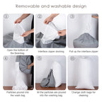Large Bean Bag Chair Cover Sofa Color Simple Design Indoor Lazy Lounger Cover for Adults and Kids with No Filling