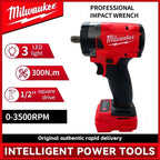 Milwaukee Brushless Cordless 1/2 Electric Wrench Car Truck Repair Screwdriver Impact Drill Rechargable For 18V Battery Tools