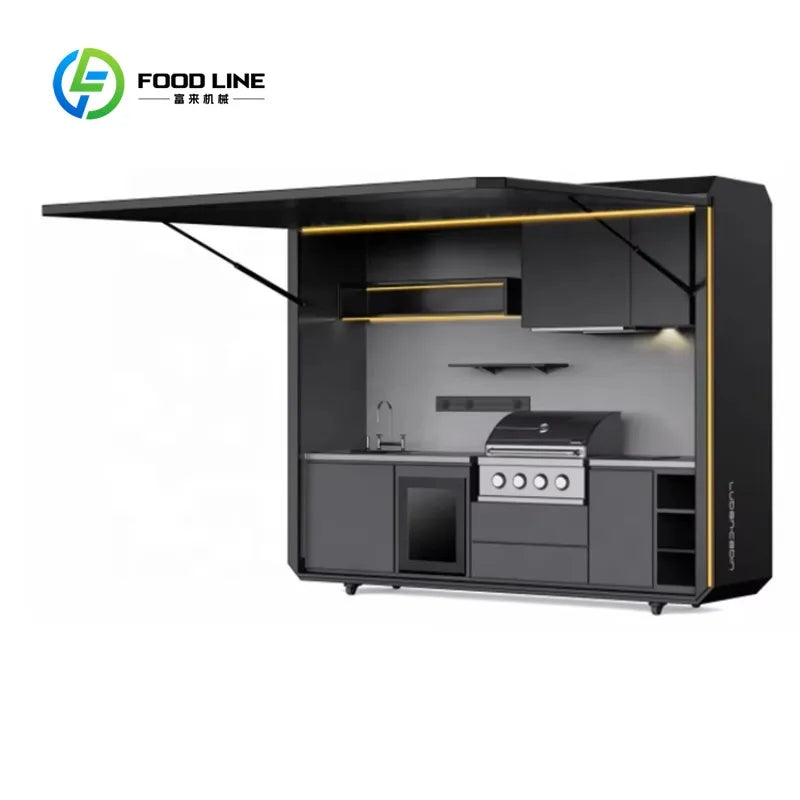 Customized High End Premium Outdoor Camping Kitchen Green Easy Install Combined Furniture Picnic Yard Party Leisure Equipment