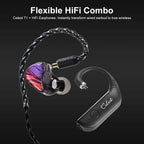 Celest T1 Ear Hook With Wyvern Black Qing Rue Earphone V5.3 Bluetooth Headphones Waterproof Headset Cable Hifi Music IEMs