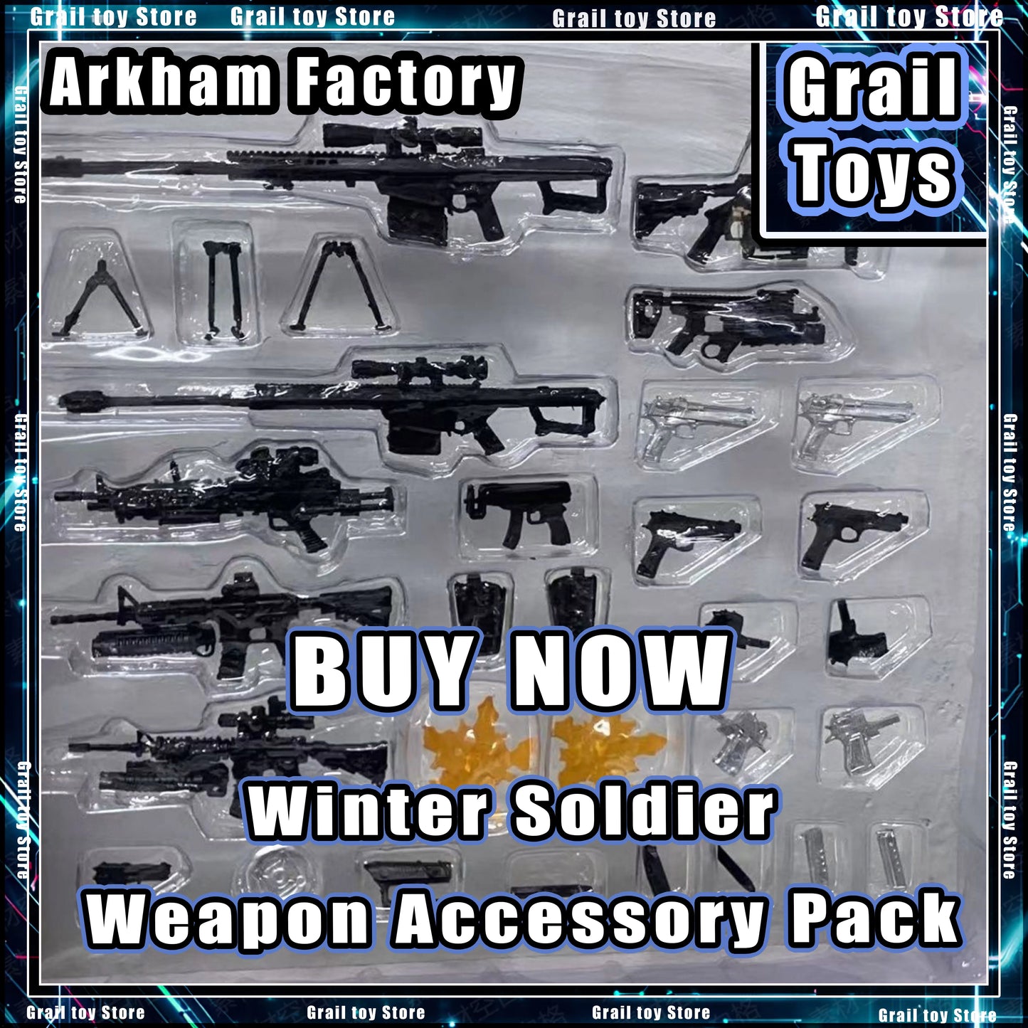 IN STOCK Arkham Factory Winter Soldier  Accessory Pack Hyper-Movable Accessory Set Blood Effect Accessories Spray Blood