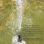 1.5W Solar Fountain Pump with 6 Nozzles Mini Fountain Pool Pond Waterfall for Outdoor Bird Bath Pond Garden Decor Floating Lotus