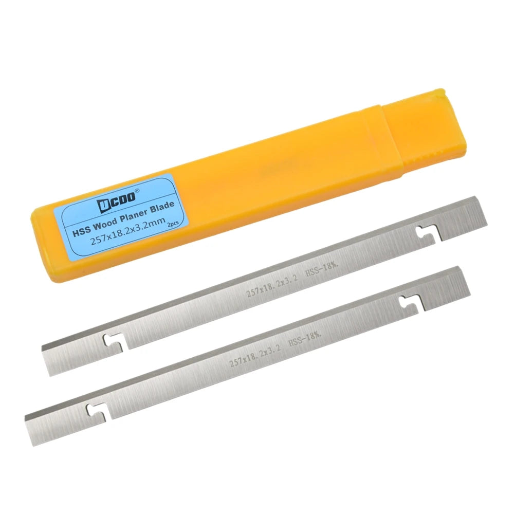 UCDO 257mm HSS Thickness Planer Blade 257x18.2x3.2mm Wood Planer Knife for MacAllister COD1500PT Woodworking Tools Accessories