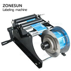 ZONESUN Manual Round Bottle Labeling Machine with Handle Plastic Bottle Hand Sanitizer Bottle Can Sticker Label Applicator ZS-50
